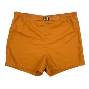 VTG 60s Jantzen Swim Trunks Mens 32 Orange Belted Buckle Mod 3" Shorts USA Made